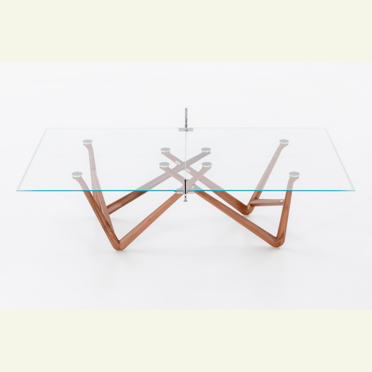 Table design en verre et noyer Effetto 71 - TECKELL - La Maison MilanaisePIN.01.A00
