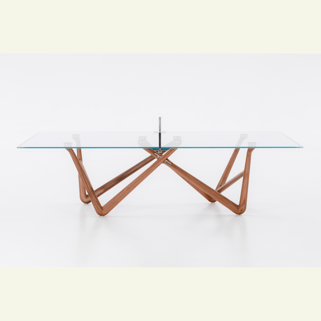 Table design en verre et noyer Effetto 71 - TECKELL - La Maison MilanaisePIN.01.A00