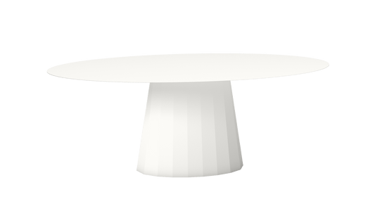 Table extérieur ovale en métal Ankara - MATIERE GRISE - La Maison MilanaiseEXTANKARAMETALOVALE39Blanc 001