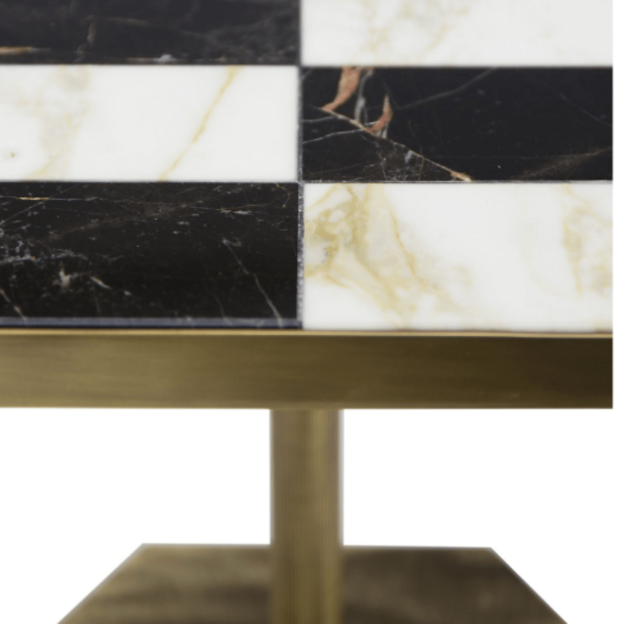 Table hexagonale en marbre noir et blanc Ted - MARIONI - La Maison Milanaise02832MI