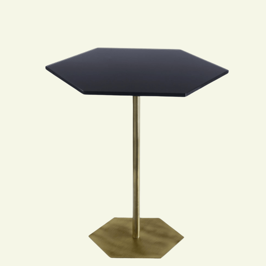 Table hexagonale noire en laiton Ted - MARIONI - La Maison Milanaise02832ctsvn - 1Noir