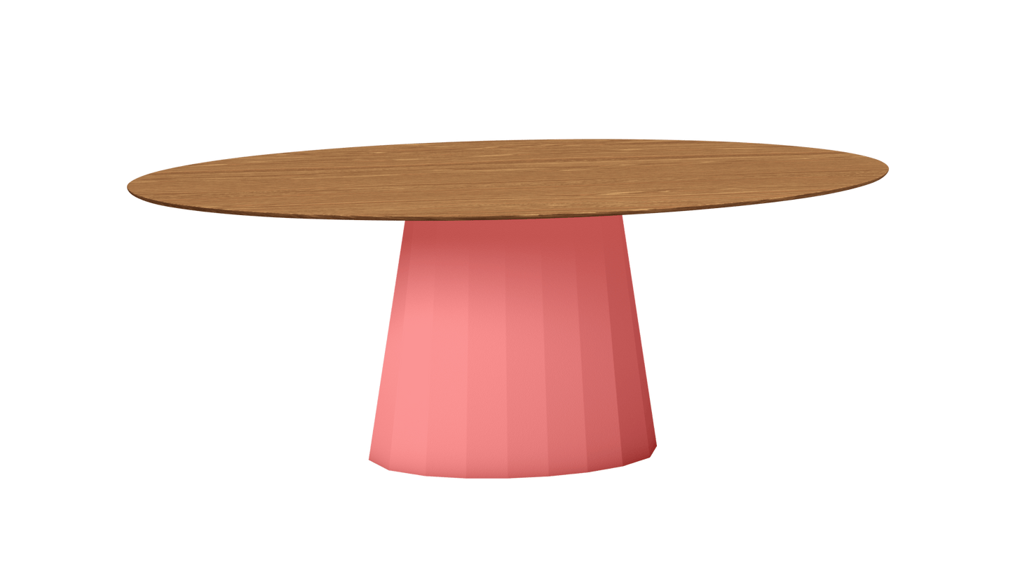 Table ovale en bois et pied conique en métal Ankara - MATIERE GRISE - La Maison MilanaiseANKARABOISOVALE29Pink Lady 163200cmx100cmxH75.6cm