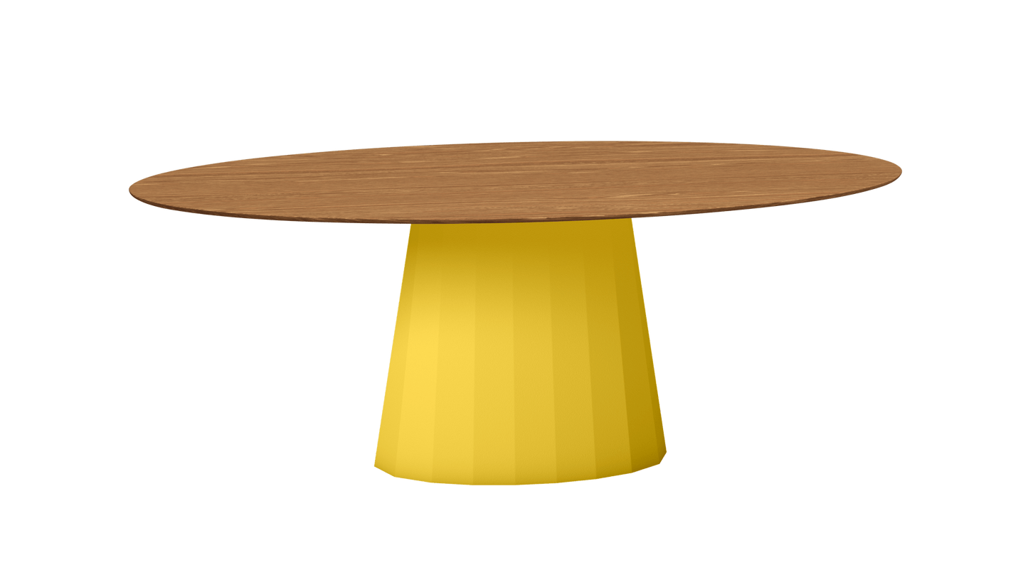 Table ovale en bois et pied conique en métal Ankara - MATIERE GRISE - La Maison MilanaiseANKARABOISOVALE57Poussin 014200cmx100cmxH75.6cm