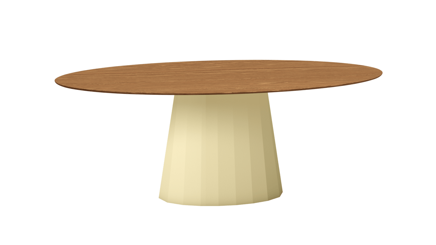 Table ovale en bois et pied conique en métal Ankara - MATIERE GRISE - La Maison MilanaiseANKARABOISOVALE69Champagne 231200cmx100cmxH75.6cm