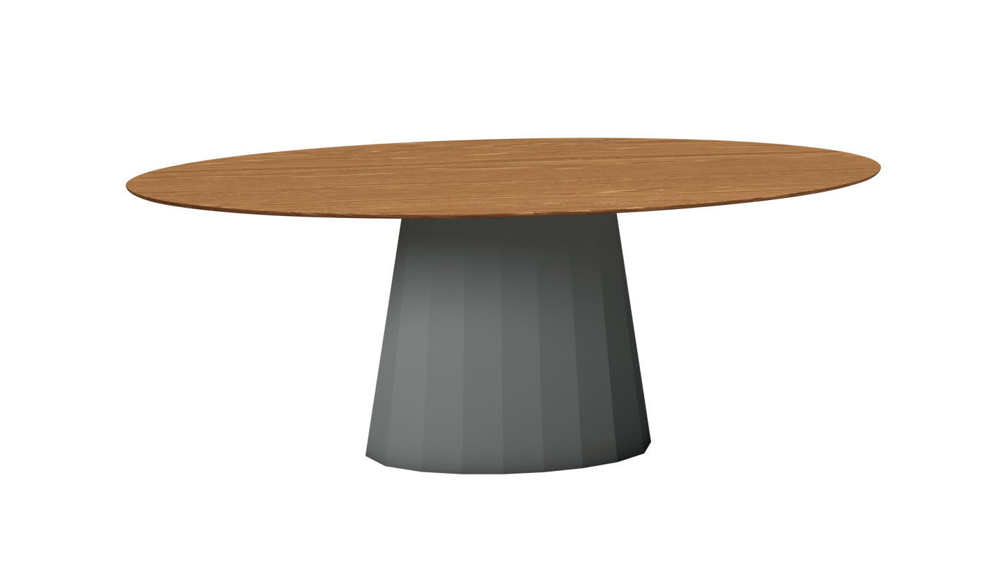 Table ovale en bois et pied conique en métal Ankara - MATIERE GRISE - La Maison MilanaiseANKARABOISOVALE7Orage 221200cmx100cmxH75.6cm