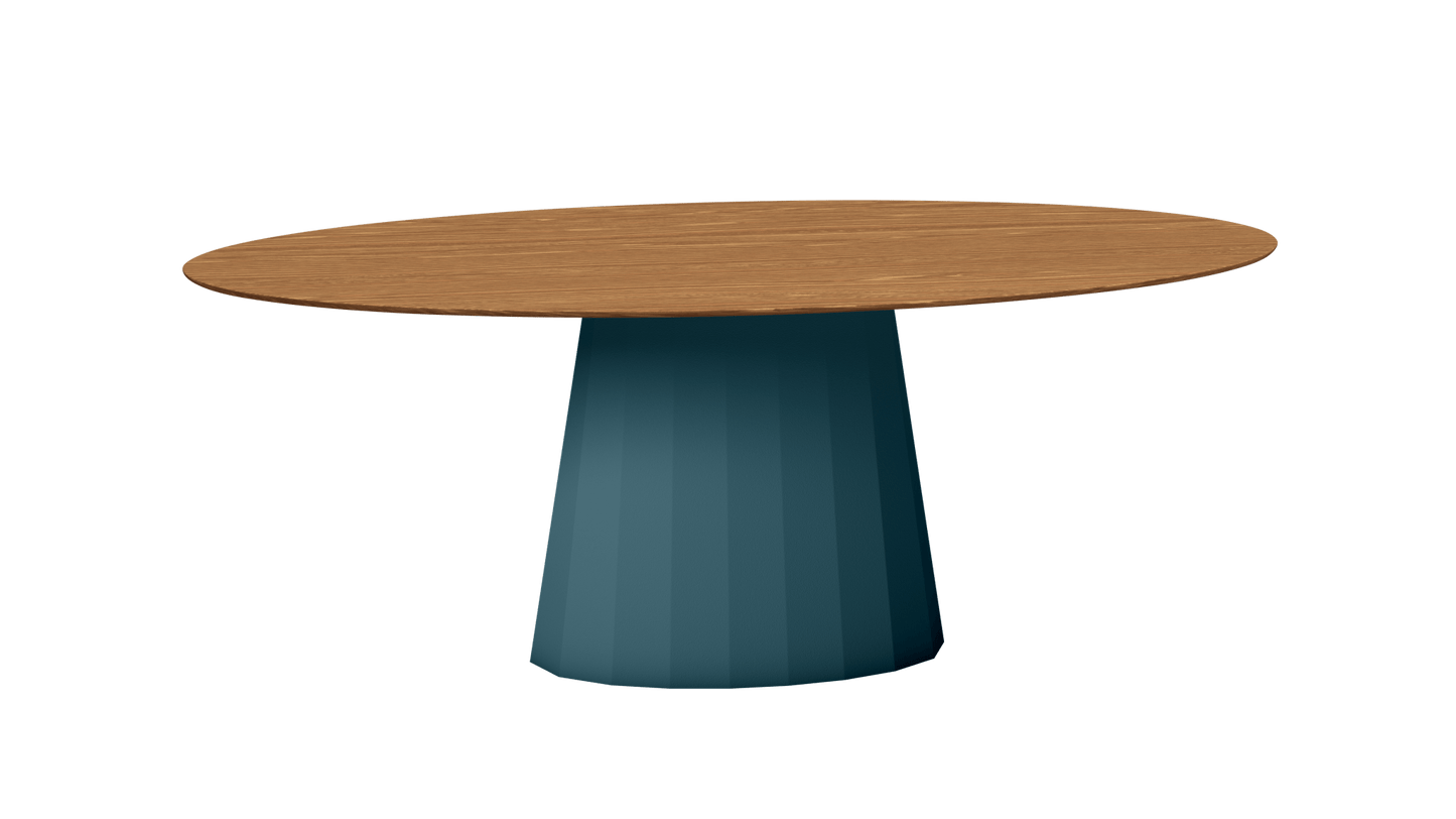 Table ovale en bois et pied conique en métal Ankara - MATIERE GRISE - La Maison MilanaiseANKARABOISOVALE47Houle 116200cmx100cmxH75.6cm