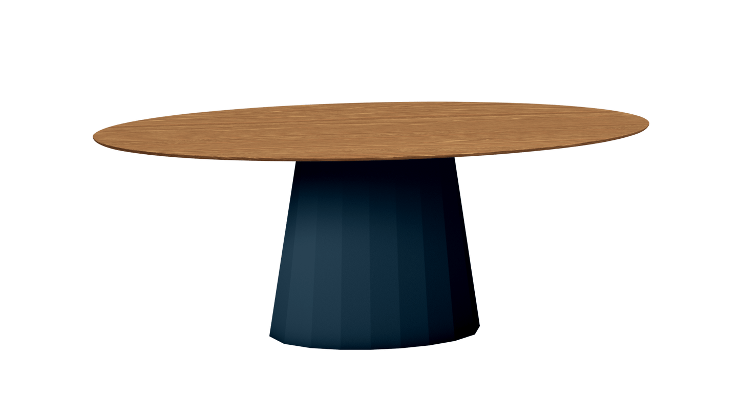 Table ovale en bois et pied conique en métal Ankara - MATIERE GRISE - La Maison MilanaiseANKARABOISOVALE15Denim 007200cmx100cmxH75.6cm