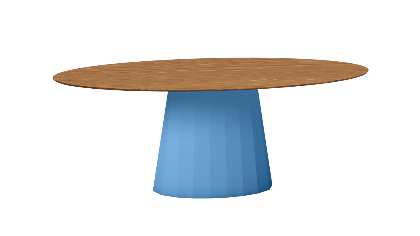 Table ovale en bois et pied conique en métal Ankara - MATIERE GRISE - La Maison MilanaiseANKARABOISOVALE45Azur 111200cmx100cmxH75.6cm
