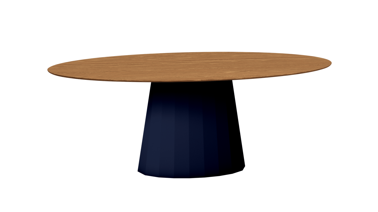 Table ovale en bois et pied conique en métal Ankara - MATIERE GRISE - La Maison MilanaiseANKARABOISOVALE13Nuit 114200cmx100cmxH75.6cm
