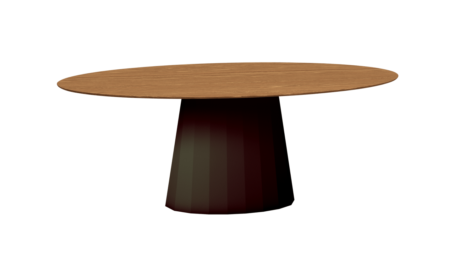 Table ovale en bois et pied conique en métal Ankara - MATIERE GRISE - La Maison MilanaiseANKARABOISOVALE61Violet de Mars 171200cmx100cmxH75.6cm