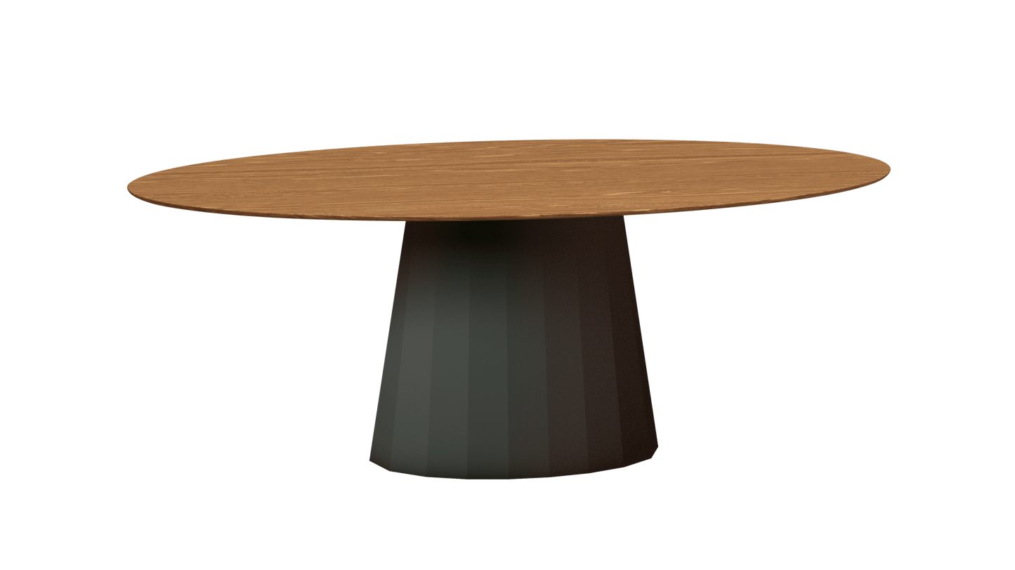 Table ovale en bois et pied conique en métal Ankara - MATIERE GRISE - La Maison MilanaiseANKARABOISOVALE63Winners 223200cmx100cmxH75.6cm