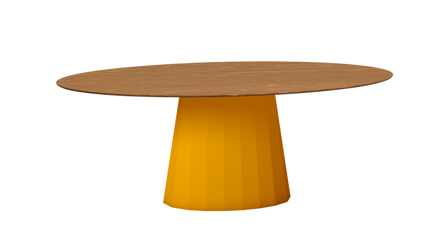 Table ovale en bois et pied conique en métal Ankara - MATIERE GRISE - La Maison MilanaiseANKARABOISOVALE59Safran 131200cmx100cmxH75.6cm