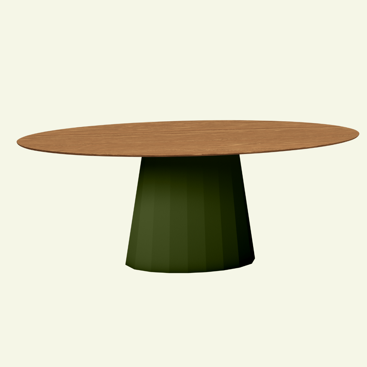 Table ovale en bois et pied conique en métal Ankara - MATIERE GRISE - La Maison MilanaiseANKARABOISOVALE1Eggshell 161200cmx100cmxH75.6cm
