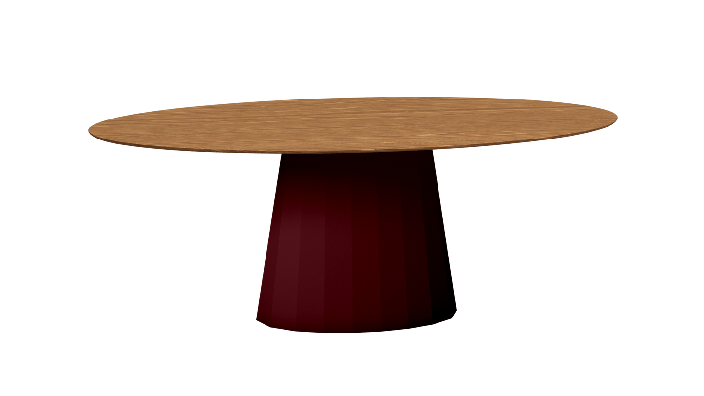 Table ovale en bois et pied conique en métal Ankara - MATIERE GRISE - La Maison MilanaiseANKARABOISOVALE5Bourgogne 153200cmx100cmxH75.6cm