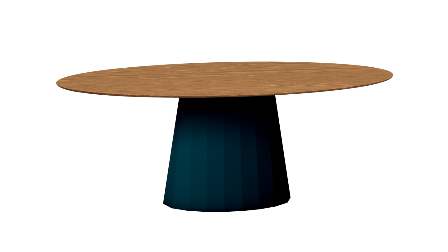 Table ovale en bois et pied conique en métal Ankara - MATIERE GRISE - La Maison MilanaiseANKARABOISOVALE41Canard 115200cmx100cmxH75.6cm