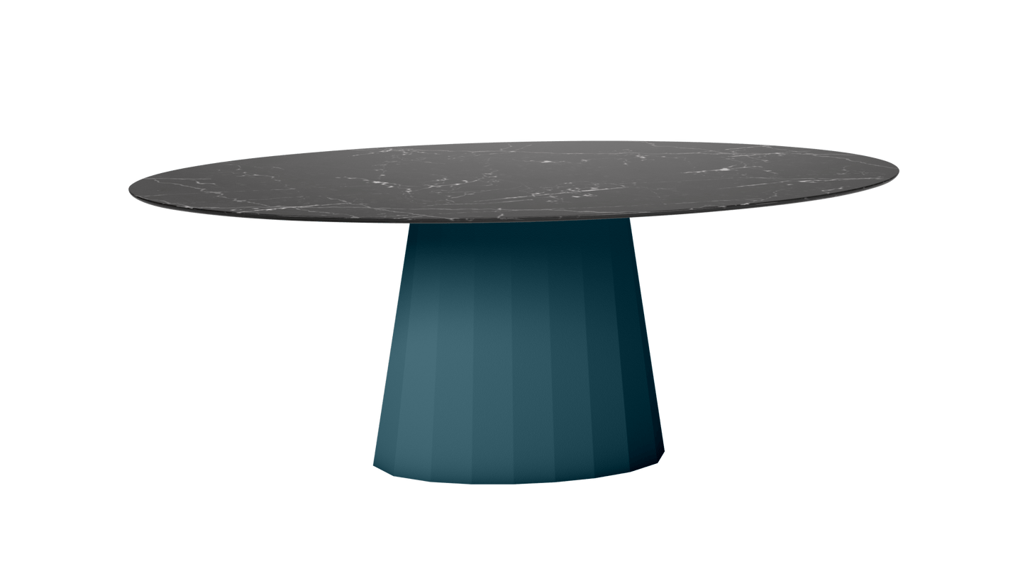 Table ovale en marbre et pied conique en métal Ankara - MATIERE GRISE - La Maison MilanaiseANKARAMARQUINAOVALE47Houle 116200cmx100cmxH75.6cm