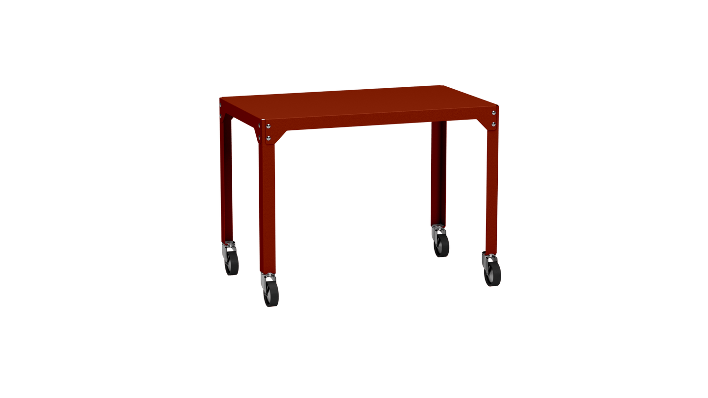 Table rectangulaire en acier galvanisé 100x60cm Hegoa - MATIERE GRISE - La Maison MilanaiseTABLERECTANGLE100HEGOATerracotta 142Avec roulettes