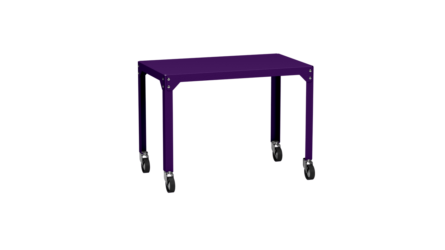 Table rectangulaire en acier galvanisé 100x60cm Hegoa - MATIERE GRISE - La Maison MilanaiseTABLERECTANGLE100HEGOAUltra Violet 172Avec roulettes