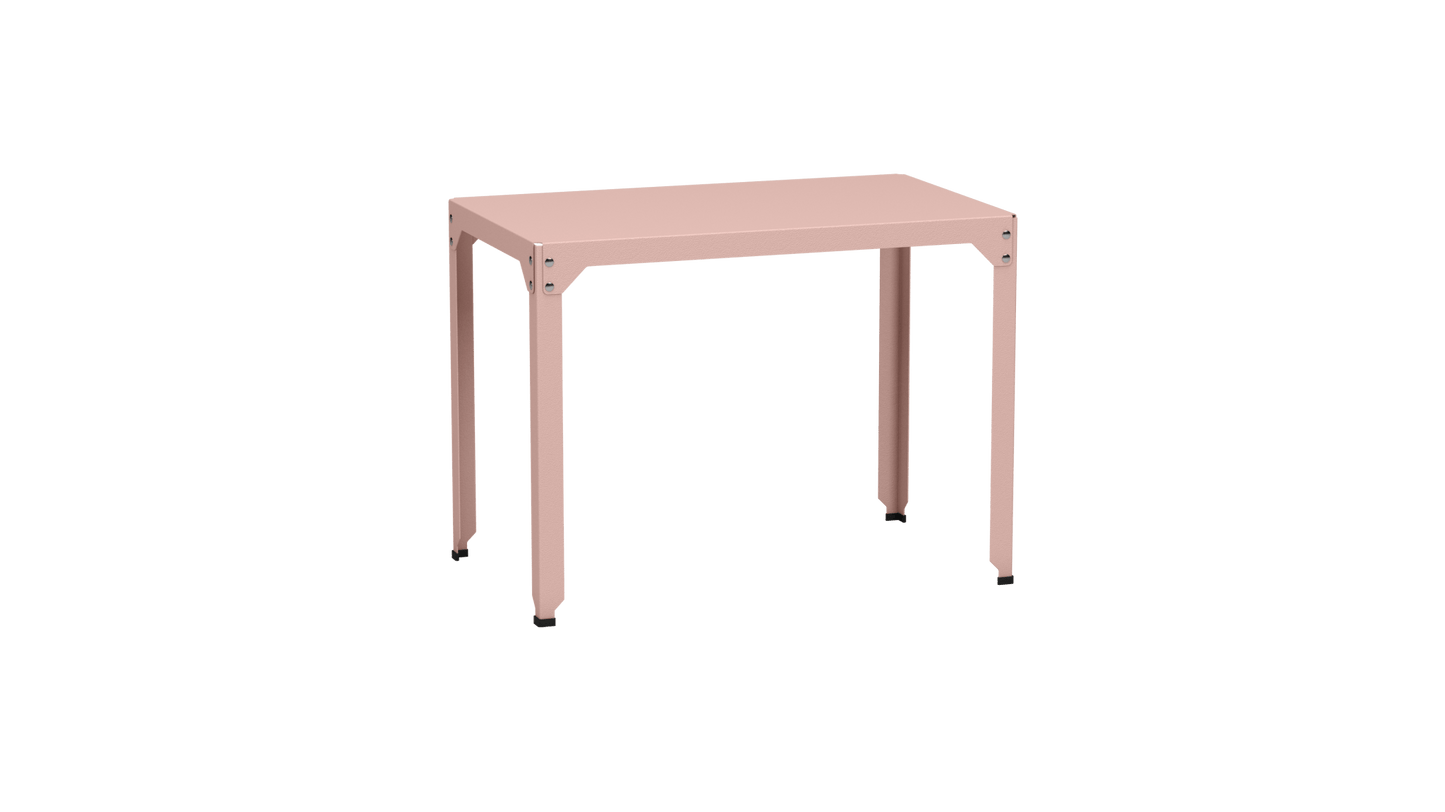 Table rectangulaire en acier galvanisé 100x60cm Hegoa - MATIERE GRISE - La Maison MilanaiseTABLERECTANGLE100HEGOABaby pink 162Sans roulettes