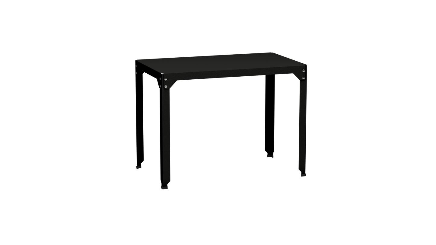 Table rectangulaire en acier galvanisé 100x60cm Hegoa - MATIERE GRISE - La Maison MilanaiseTABLERECTANGLE100HEGOANoir mat 031Sans roulettes