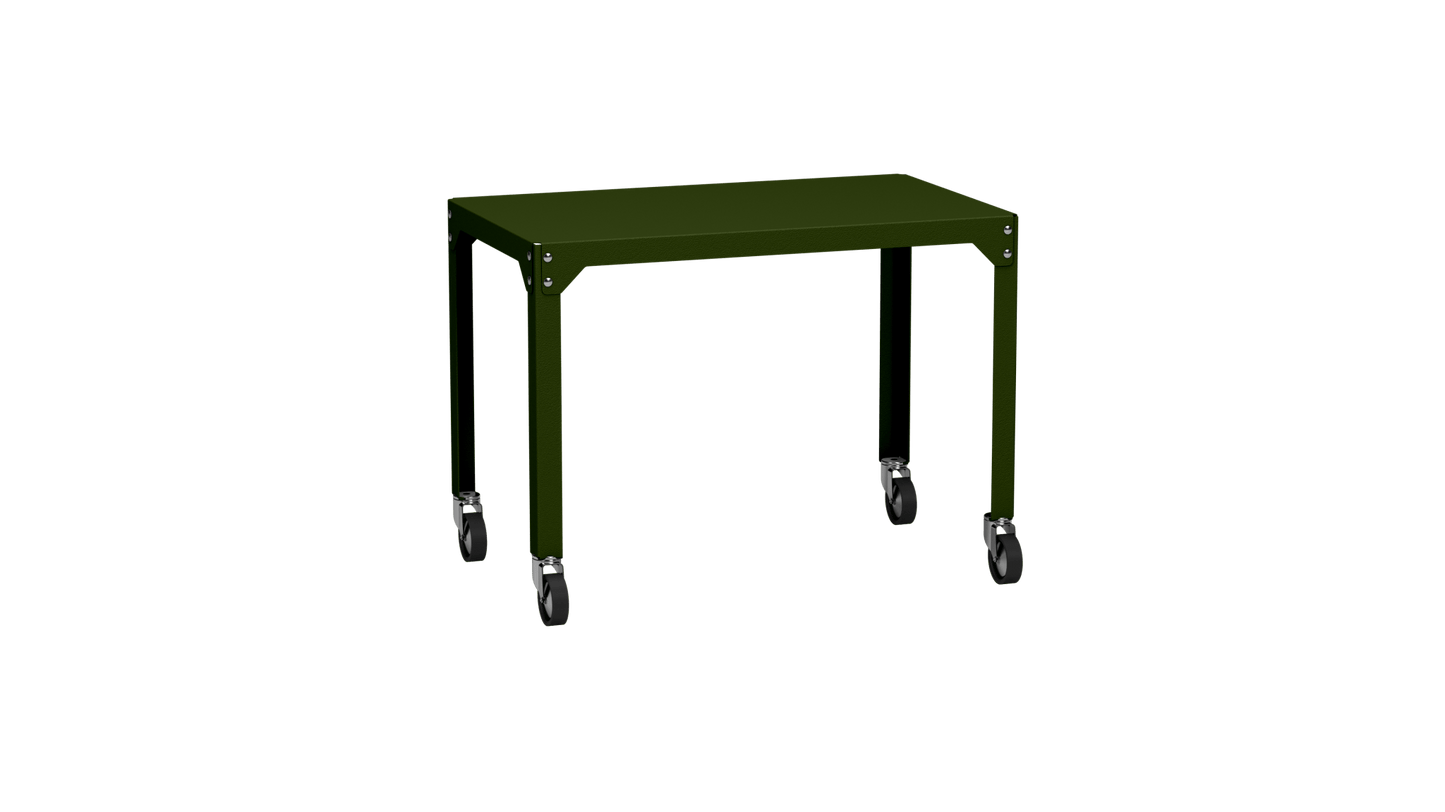 Table rectangulaire en acier galvanisé 100x60cm Hegoa - MATIERE GRISE - La Maison MilanaiseTABLERECTANGLE100HEGOAKaki 122Avec roulettes