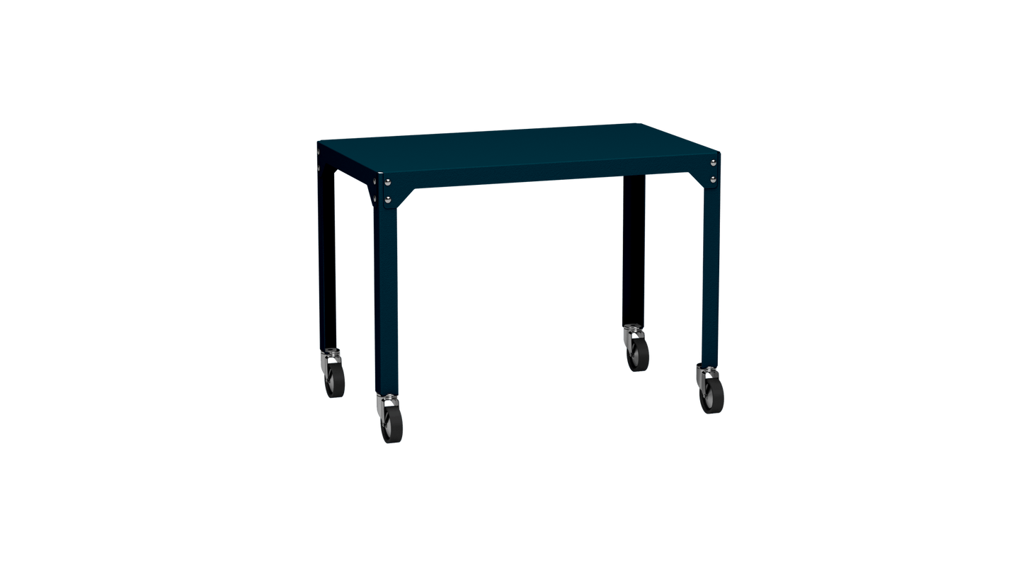 Table rectangulaire en acier galvanisé 100x60cm Hegoa - MATIERE GRISE - La Maison MilanaiseTABLERECTANGLE100HEGOACanard 115Avec roulettes