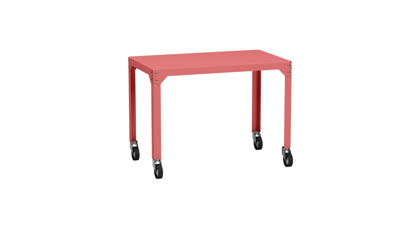 Table rectangulaire en acier galvanisé 100x60cm Hegoa - MATIERE GRISE - La Maison MilanaiseTABLERECTANGLE100HEGOAPink Lady 163Avec roulettes