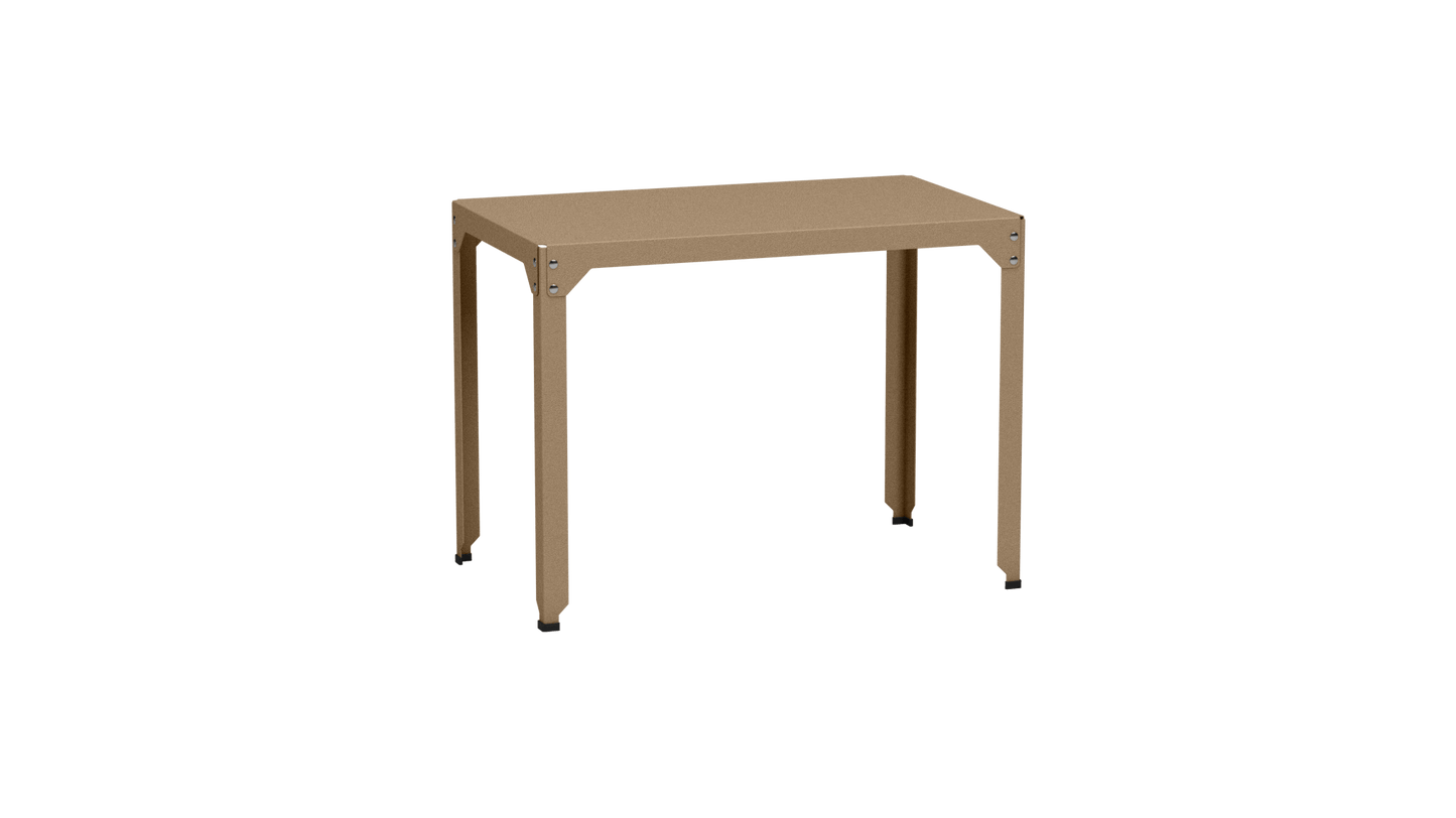 Table rectangulaire en acier galvanisé 100x60cm Hegoa - MATIERE GRISE - La Maison MilanaiseTABLERECTANGLE100HEGOASable 018Sans roulettes