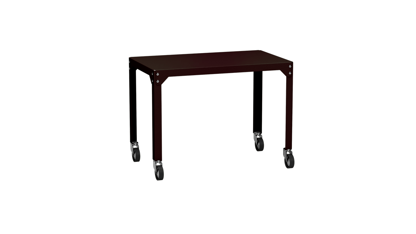 Table rectangulaire en acier galvanisé 100x60cm Hegoa - MATIERE GRISE - La Maison MilanaiseTABLERECTANGLE100HEGOAViolet de Mars 171Avec roulettes