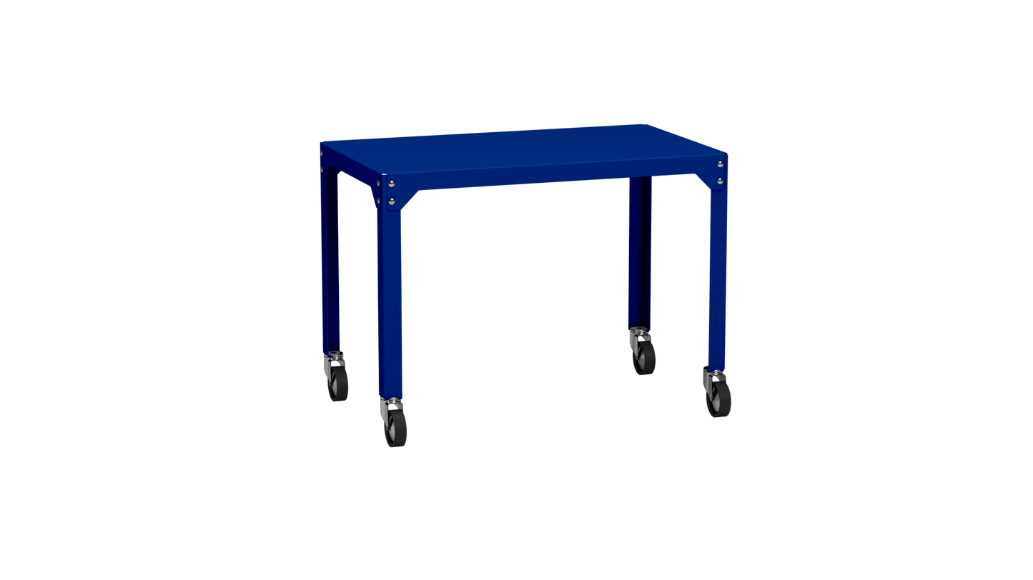 Table rectangulaire en acier galvanisé 100x60cm Hegoa - MATIERE GRISE - La Maison MilanaiseTABLERECTANGLE100HEGOABleu pur 112Avec roulettes