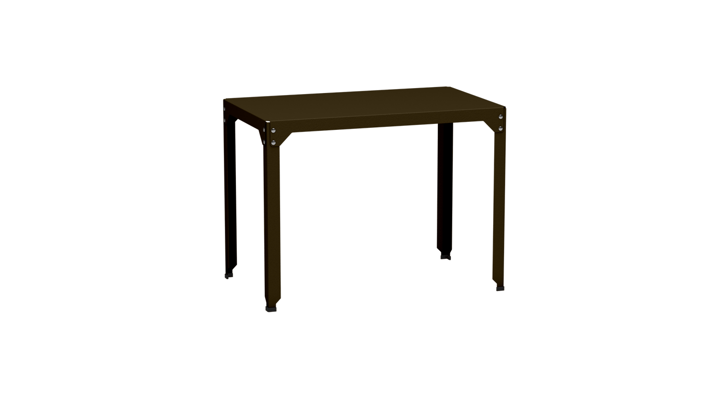 Table rectangulaire en acier galvanisé 100x60cm Hegoa - MATIERE GRISE - La Maison MilanaiseTABLERECTANGLE100HEGOABronze 181Sans roulettes