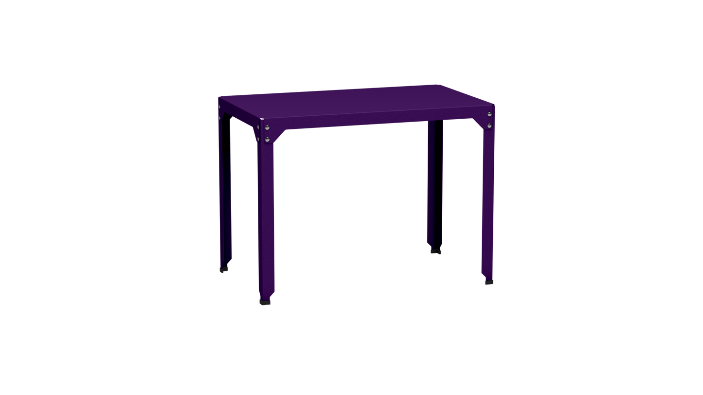 Table rectangulaire en acier galvanisé 100x60cm Hegoa - MATIERE GRISE - La Maison MilanaiseTABLERECTANGLE100HEGOAUltra Violet 172Sans roulettes