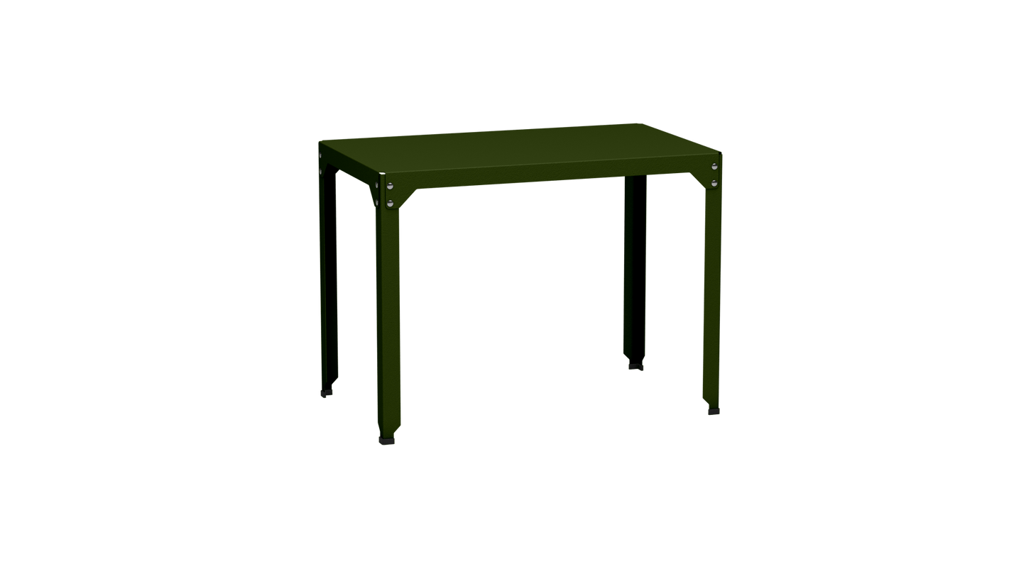 Table rectangulaire en acier galvanisé 100x60cm Hegoa - MATIERE GRISE - La Maison MilanaiseTABLERECTANGLE100HEGOAKaki 122Sans roulettes