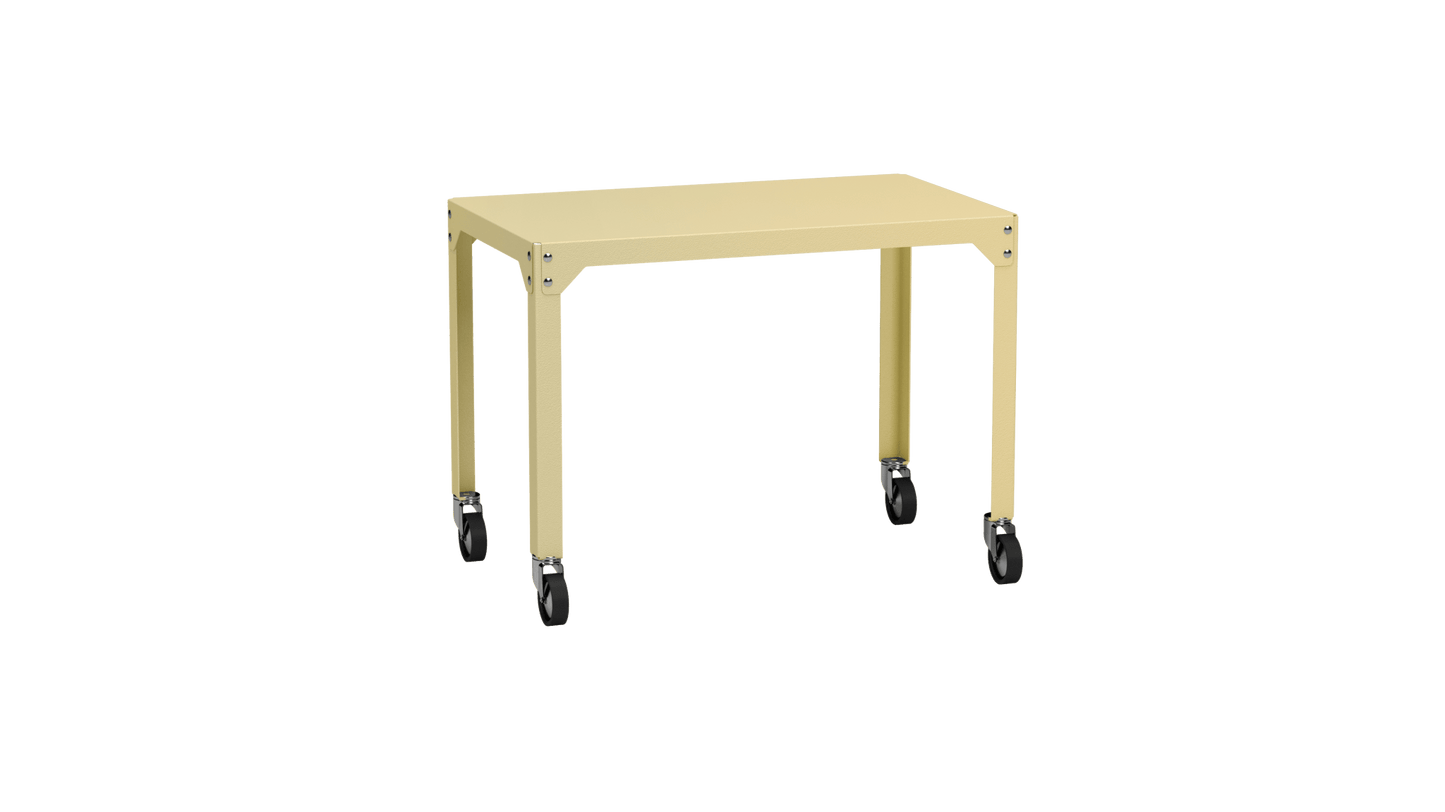 Table rectangulaire en acier galvanisé 100x60cm Hegoa - MATIERE GRISE - La Maison MilanaiseTABLERECTANGLE100HEGOAChampagne 231Avec roulettes
