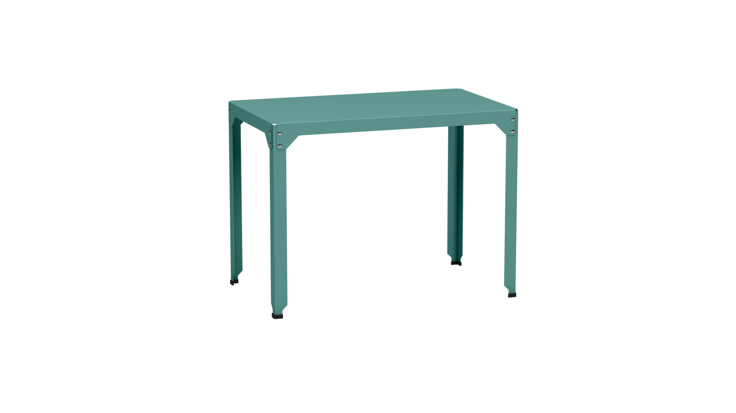 Table rectangulaire en acier galvanisé 100x60cm Hegoa - MATIERE GRISE - La Maison MilanaiseTABLERECTANGLE100HEGOACeladon 006Sans roulettes