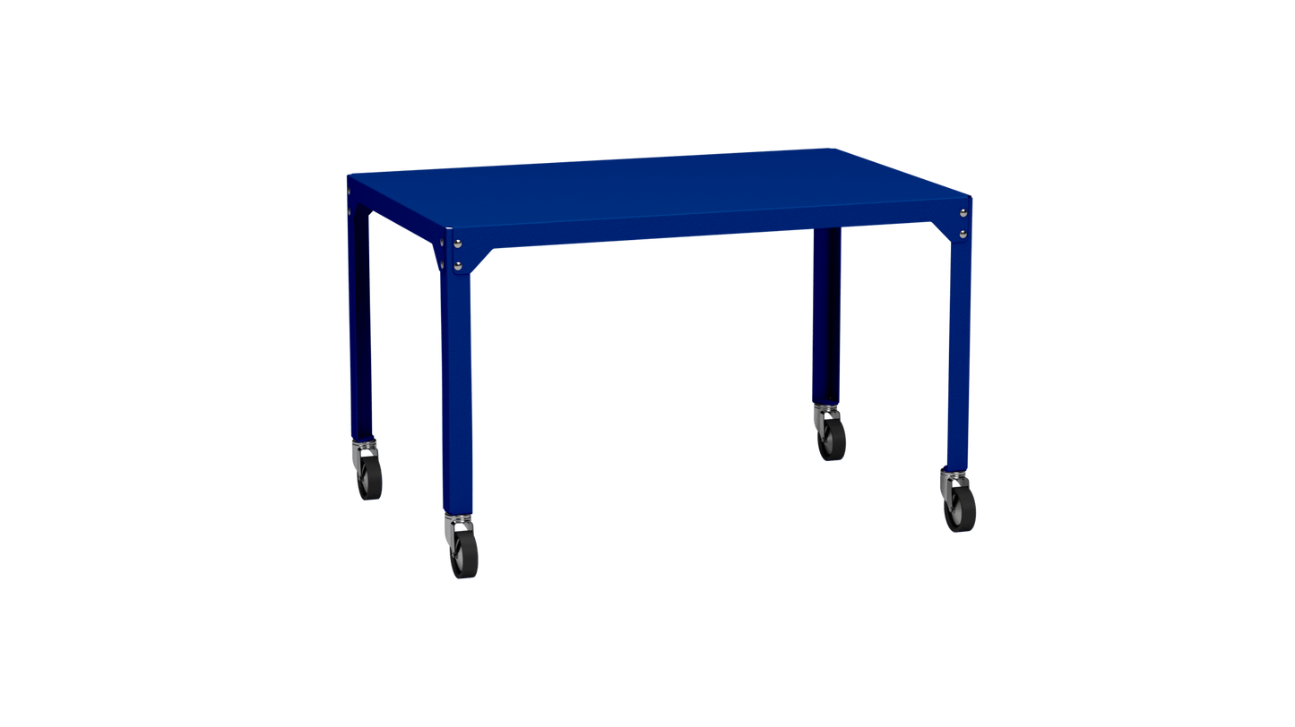 Table rectangulaire en acier galvanisé 121x79cm Hegoa - MATIERE GRISE - La Maison MilanaiseTABLERECTANGLE121HEGOABleu pur 112Avec roulettes