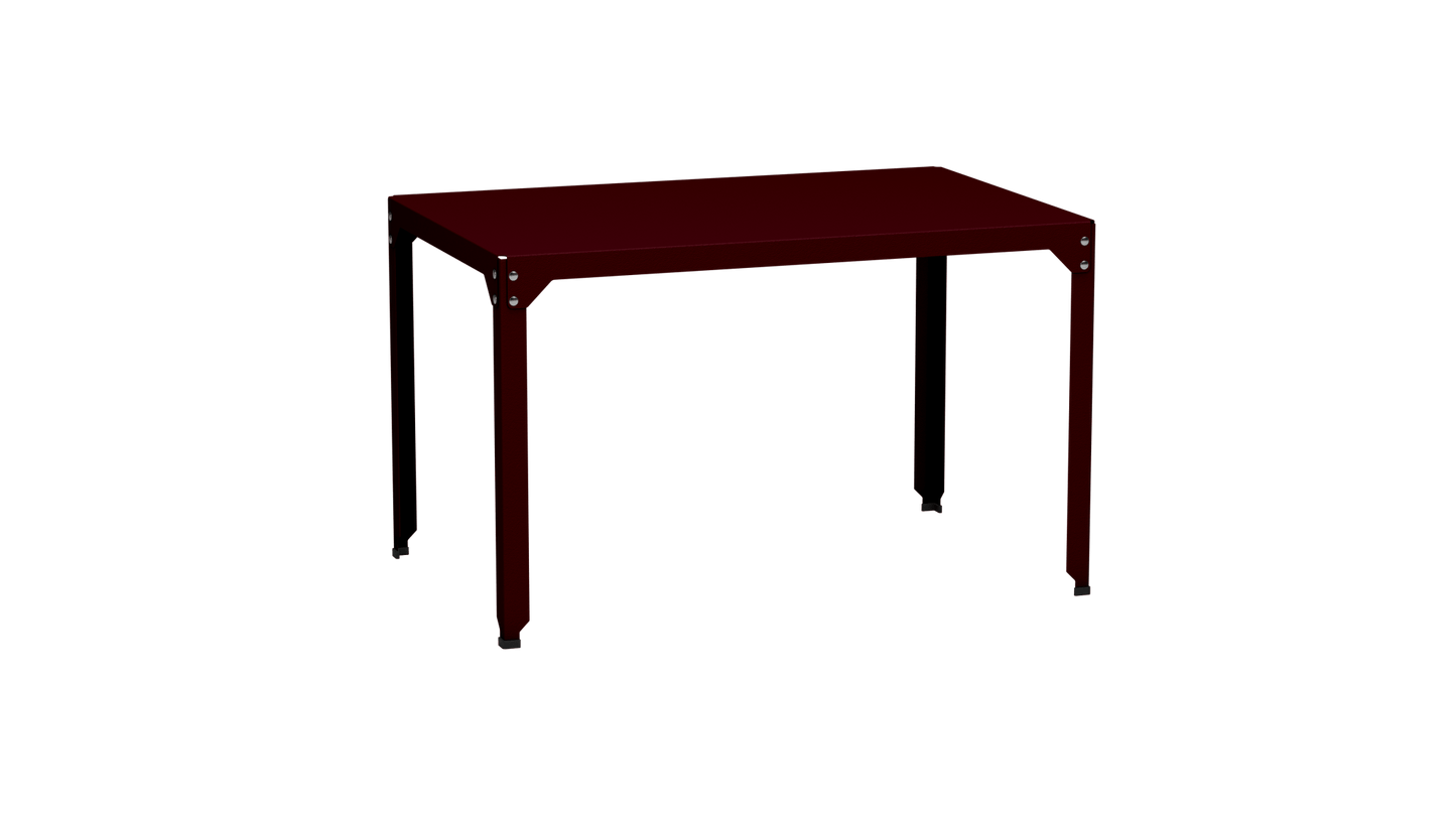 Table rectangulaire en acier galvanisé 121x79cm Hegoa - MATIERE GRISE - La Maison MilanaiseTABLERECTANGLE121HEGOABourgogne 153Sans roulettes