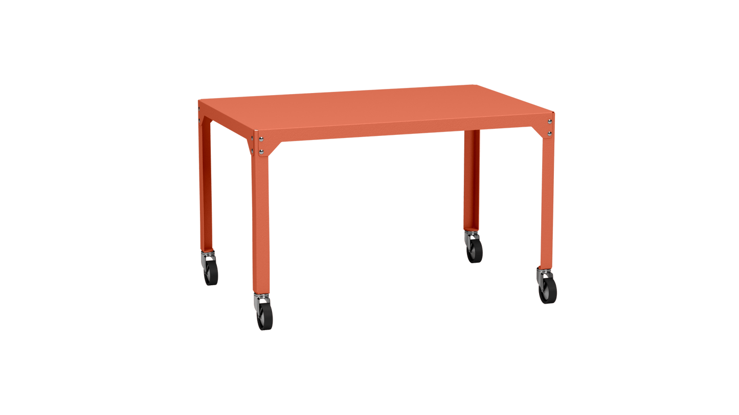 Table rectangulaire en acier galvanisé 121x79cm Hegoa - MATIERE GRISE - La Maison MilanaiseTABLERECTANGLE121HEGOAOrange givré 144Avec roulettes