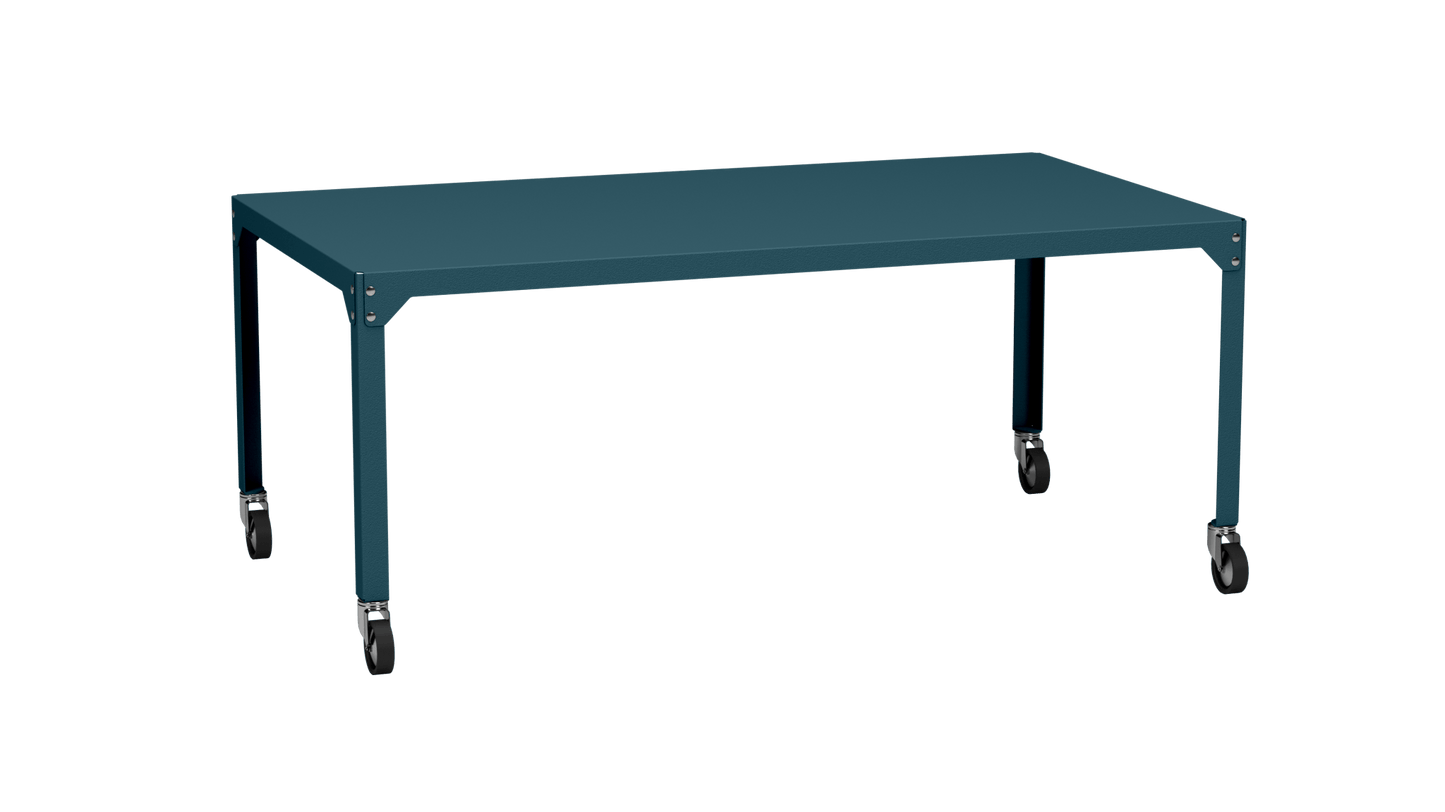 Table rectangulaire en acier galvanisé 180x100cm Hegoa - MATIERE GRISE - La Maison MilanaiseTABLERECTANGLE180HEGOAHoule 116Avec roulettes