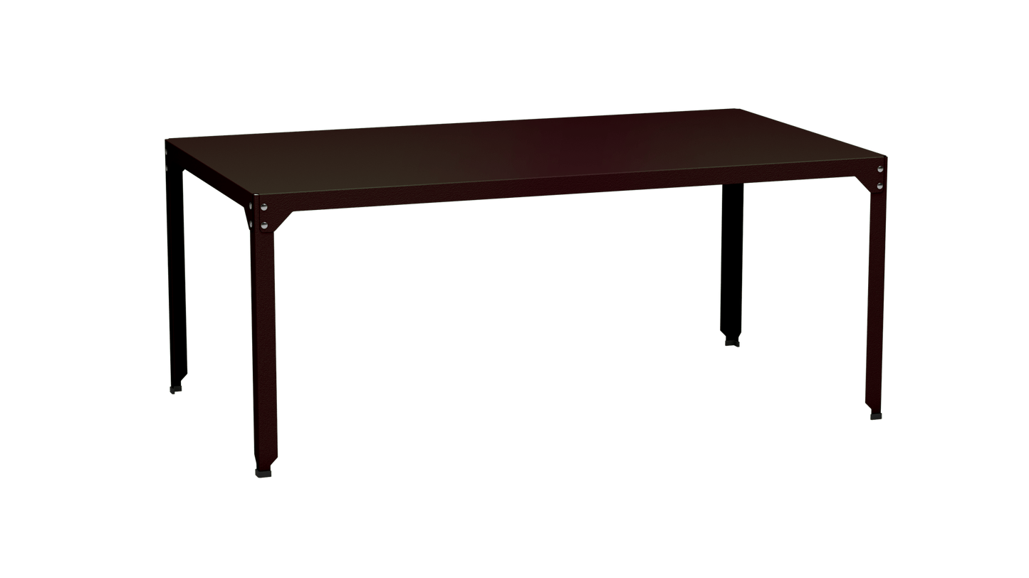 Table rectangulaire en acier galvanisé 180x100cm Hegoa - MATIERE GRISE - La Maison MilanaiseTABLERECTANGLE180HEGOAViolet de Mars 171Sans roulettes