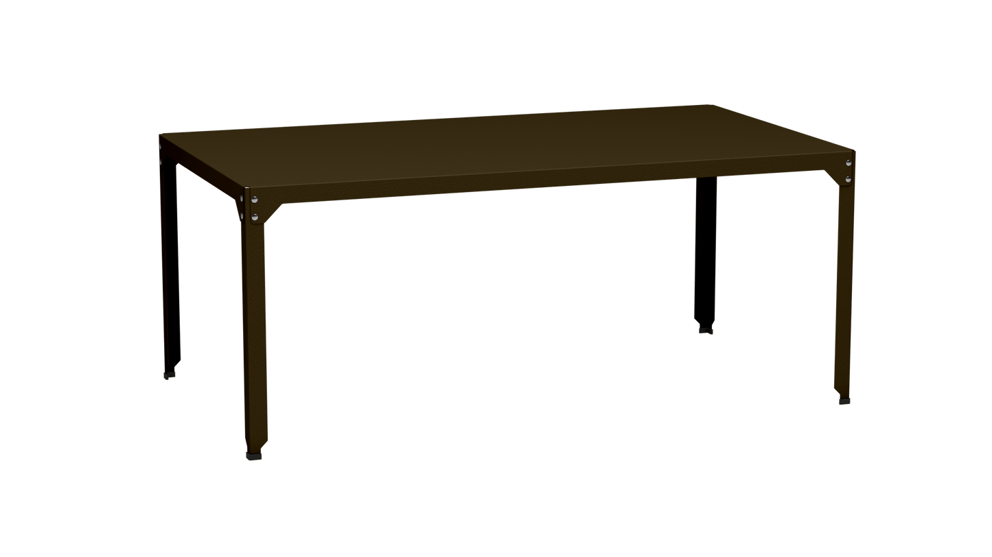 Table rectangulaire en acier galvanisé 180x100cm Hegoa - MATIERE GRISE - La Maison MilanaiseTABLERECTANGLE180HEGOABronze 181Sans roulettes