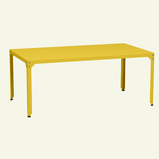 Table rectangulaire Hegoa 180cm – Acier galvanisé & design industriel - MATIERE GRISE - La Maison MilanaiseTABLERECTANGLE180HEGOAEggshell 161Sans roulettes