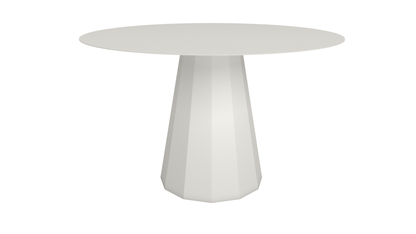 Table ronde en aluminium Ø80cm ou Ø120cm Ankara - MATIERE GRISE - La Maison MilanaiseTABLERONDEANKARAMETALCraie 023Ø120cm