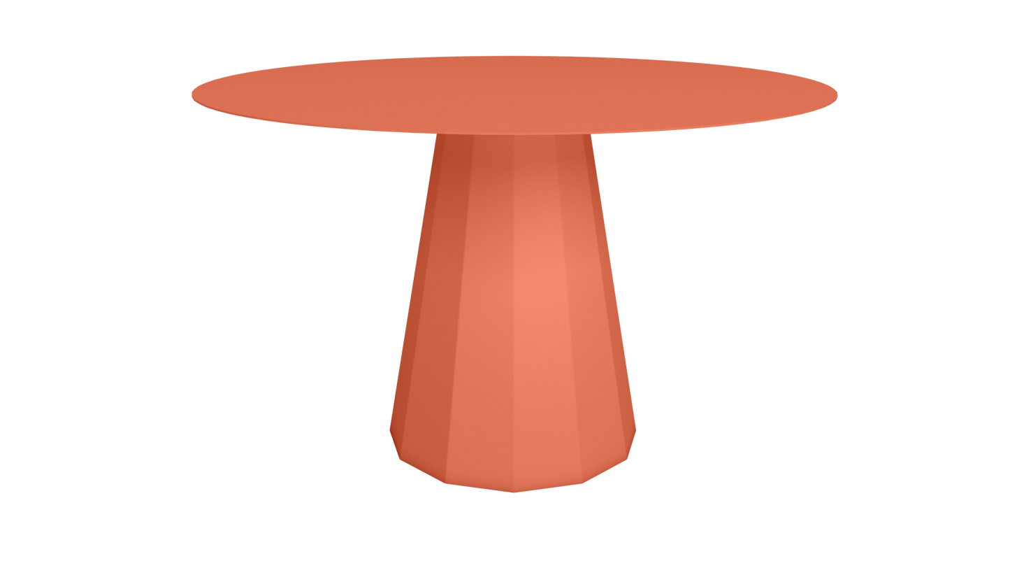 Table ronde en aluminium Ø80cm ou Ø120cm Ankara - MATIERE GRISE - La Maison MilanaiseTABLERONDEANKARAMETALOrange givré 144Ø120cm