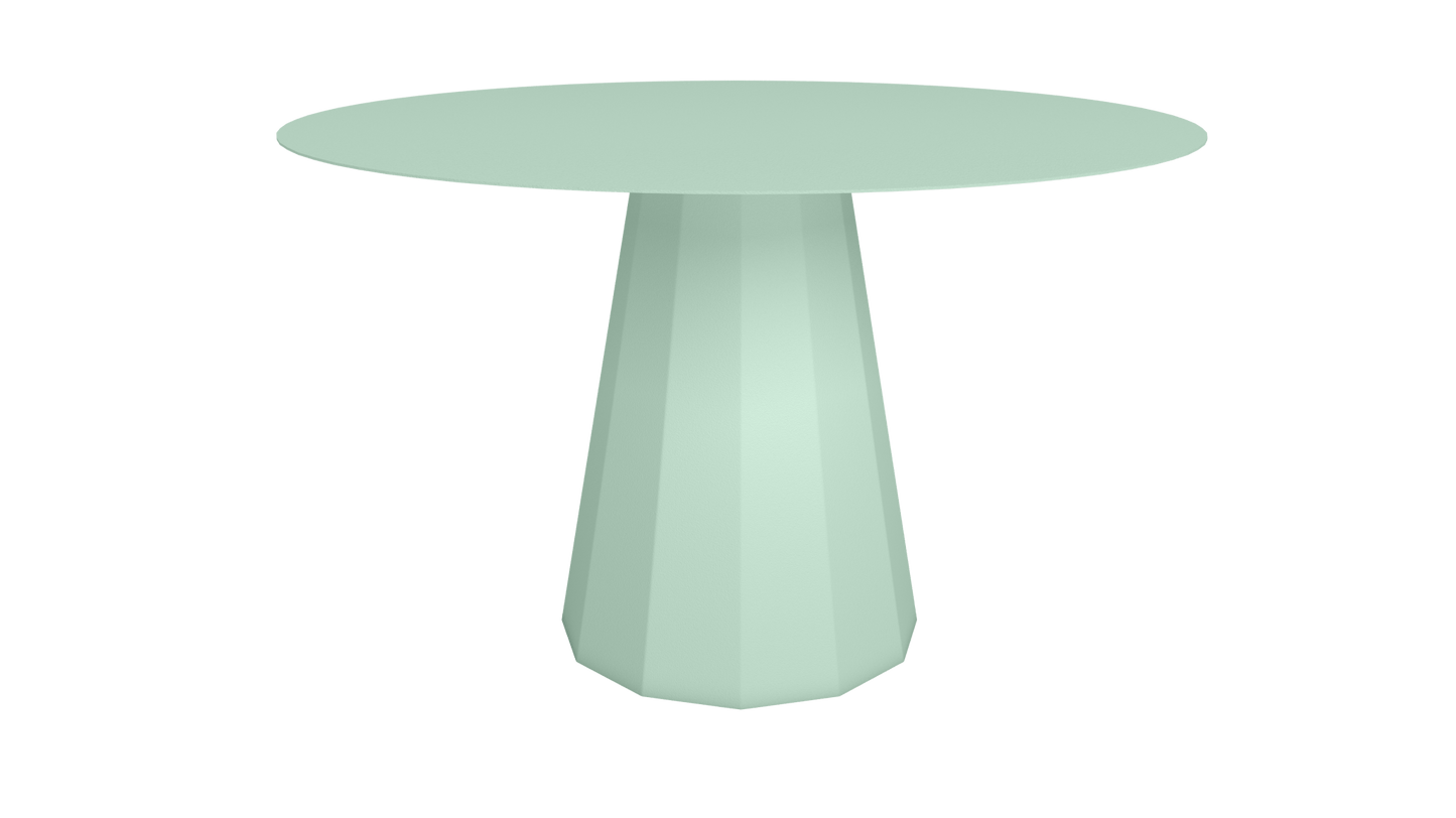 Table ronde en aluminium Ø80cm ou Ø120cm Ankara - MATIERE GRISE - La Maison MilanaiseTABLERONDEANKARAMETALVert d'eau 120Ø120cm