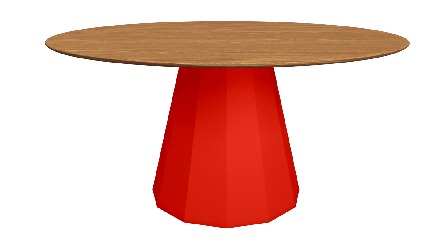 Table ronde en bois avec pied conique en métal Ø150cm Ankara - MATIÈRE GRISE - La Maison MilanaiseTABLERONDEANKARA150METALBOISCorail 032
