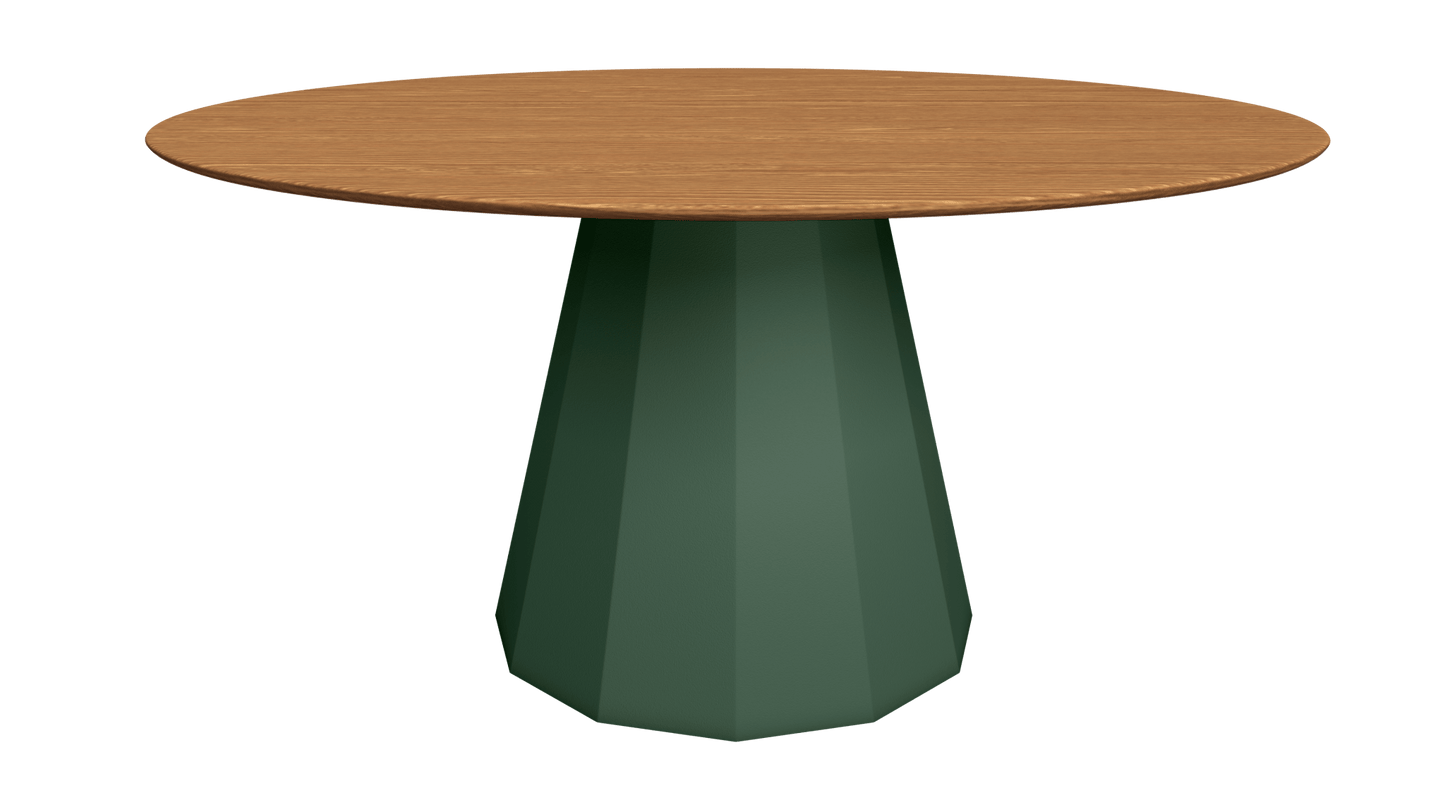 Table ronde en bois avec pied conique en métal Ø150cm Ankara - MATIÈRE GRISE - La Maison MilanaiseTABLERONDEANKARA150METALBOISOlive 121