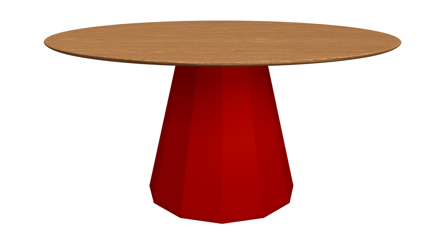 Table ronde en bois avec pied conique en métal Ø150cm Ankara - MATIÈRE GRISE - La Maison MilanaiseTABLERONDEANKARA150METALBOISVermillon 012