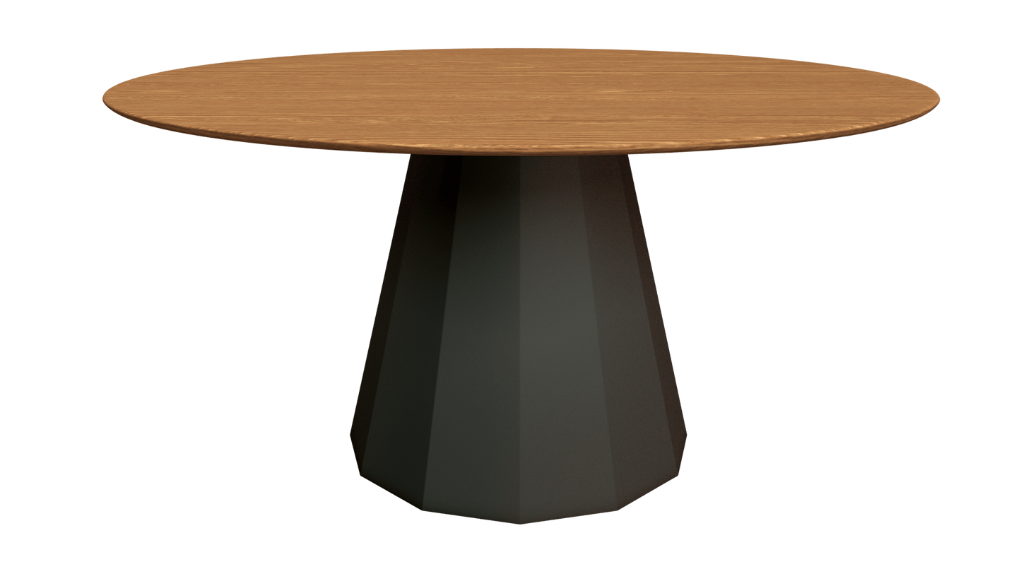 Table ronde en bois avec pied conique en métal Ø150cm Ankara - MATIÈRE GRISE - La Maison MilanaiseTABLERONDEANKARA150METALBOISAnthracite 222