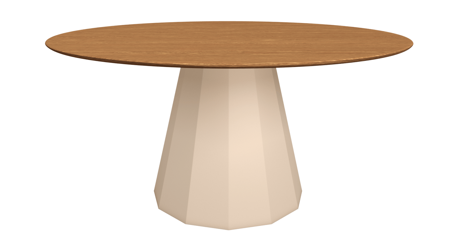 Table ronde en bois avec pied conique en métal Ø150cm Ankara - MATIÈRE GRISE - La Maison MilanaiseTABLERONDEANKARA150METALBOISEggshell 161